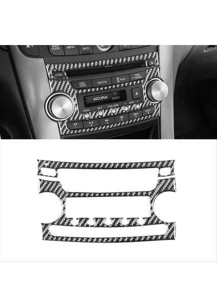 Honda Acura Tl Için Karbon Fiber 2004-2008 Merkez Konsol CD Kontrol Paneli Kapak Döşeme Çıkartmaları Iç Aksesuarlar (Yurt Dışından) fırsatları