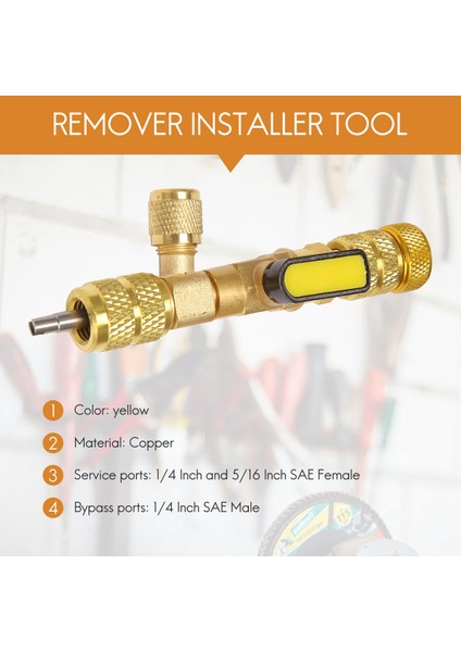 R410A R22 Valf Çekirdeği Çıkarma Takımı Aracı Sae ile Sae 1/4 ve 5/16 R404A R407C R134A R12 R32 Hvac Sistemi (Yurt Dışından) modelleri
