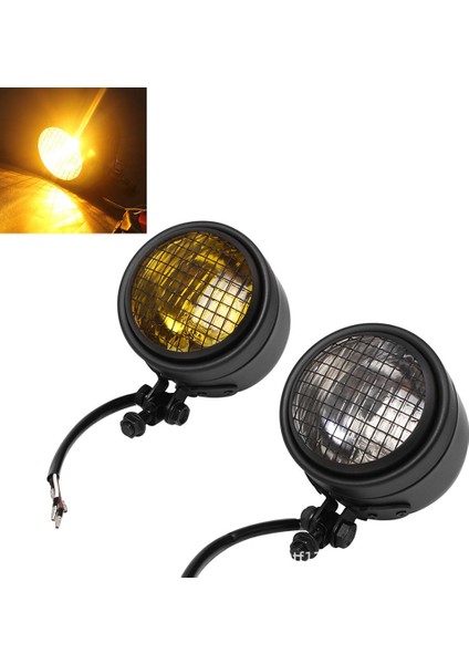 Motosiklet Retro Far Halojen Ön Kafa Işık Lamba Braketi CG125 Sarı (Yurt Dışından) fiyatları