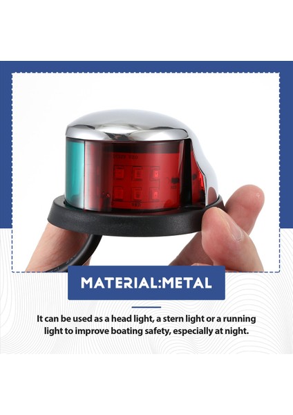 1pcs 12V Gezinme Işıkları LED Çinko Alaşım Yay Işık Deniz Teknesi LED Kırmızı Yeşil Pontoons Yelken Sinyal Işıkları (Yurt Dışından) indirimleri