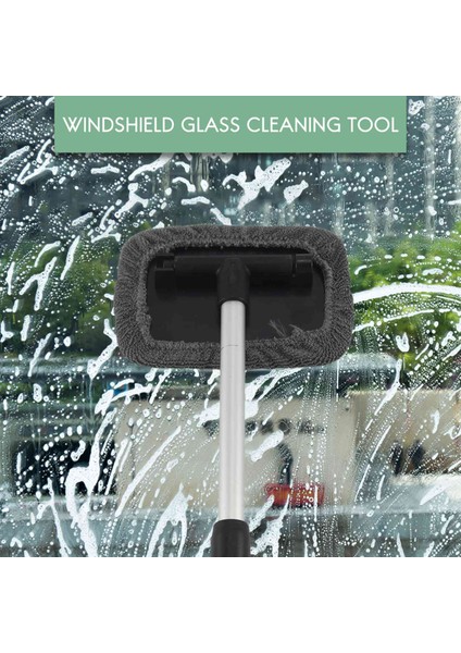 Araç Penceresi Temizleyici Fırçası, Ön Cam Cam Temizleme Aracı 8 Pcs Mikrofiber Kapakları ile Uzatılabilir Alüminyum Tutma (Yurt Dışından) fırsatları