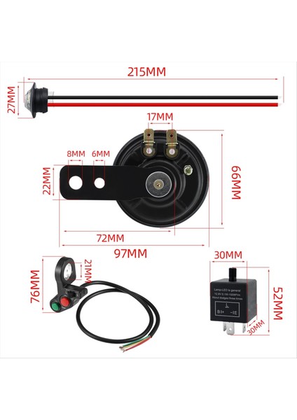 Evrensel Motosiklet Turn Sinyal Işık LED Kiti Boynuz Dönüş Sinyali Far Korna 3 Pimli Rölesi Atv Utv Için (Yurt Dışından) fiyatları