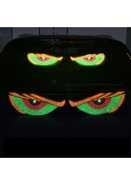 1 Çift LED Araba Dinamik Şeytan Göz Işığı Sticker USB Araba Kötü Gözler Uyarı Lamba Araba Ön Cam Demon Göz Işıkları, C (Yurt Dışından) fiyatları