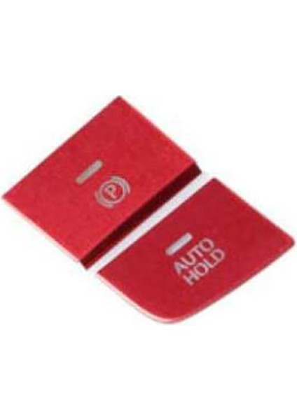 Araba Alüminyum Handbrake Park Freni Otomatik Bekleme Düğmesi Kapak Çerçevesi Mazda 3 Axela Cx-30 Mx-30 2020, Kırmızı (Yurt Dışından)