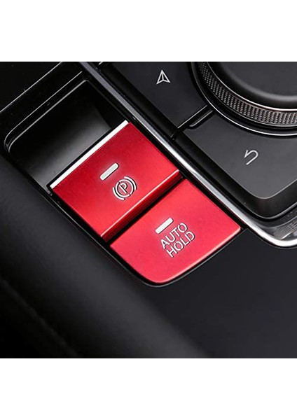 Araba Alüminyum Handbrake Park Freni Otomatik Bekleme Düğmesi Kapak Çerçevesi Mazda 3 Axela Cx-30 Mx-30 2020, Kırmızı (Yurt Dışından) fiyatları