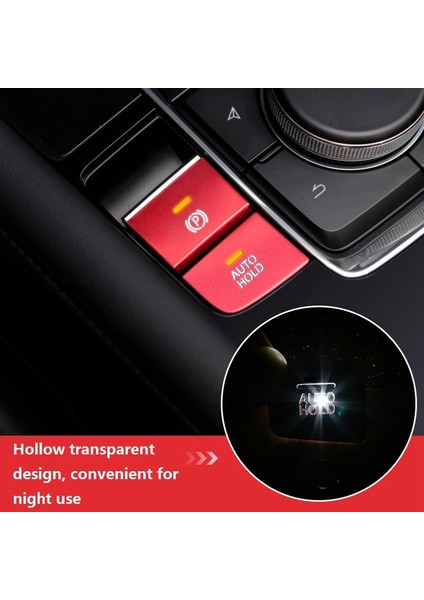 Araba Alüminyum Handbrake Park Freni Otomatik Bekleme Düğmesi Kapak Çerçevesi Mazda 3 Axela Cx-30 Mx-30 2020, Kırmızı (Yurt Dışından) fırsatları