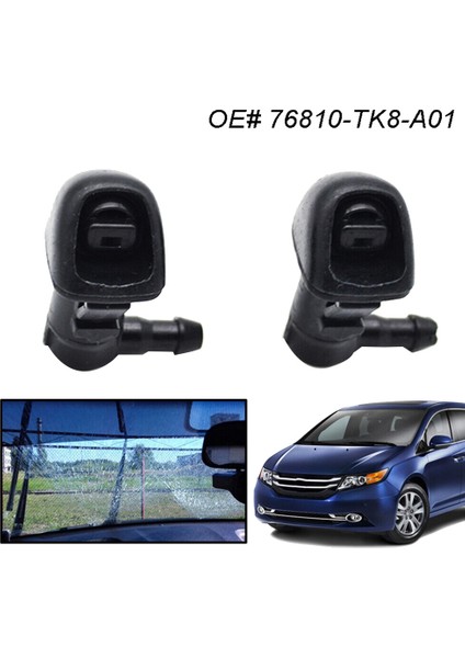 1 Set Ön Cam Yıkayıcı Nozulları Kiti 76810-TK8-A01 Yıkayıcı Jet ve Honda Odyssey Için Konektörlü Sıvı Hortumu 2011-2017 (Yurt Dışından) fırsatları