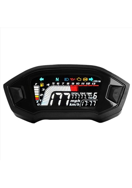 Evrensel Motosiklet LCD Dijital Speedometre 13000RPM Arka Işık Dijital Odemeter Takometresi 1,2,4 Silindir A (Yurt Dışından)