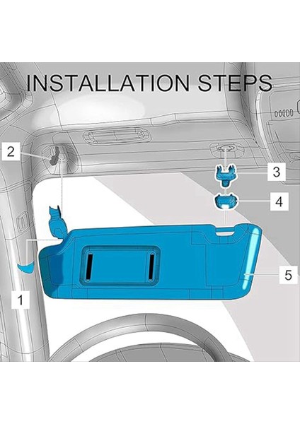 Araba Güneşi Vizörü Klips Plastik Güneş Vizör Kanca Klips Volkswagen Için Passat Için Güneş Visor Klips Tutucu Audi A6 6R0857561 Siyah (Yurt Dışından) fırsatları