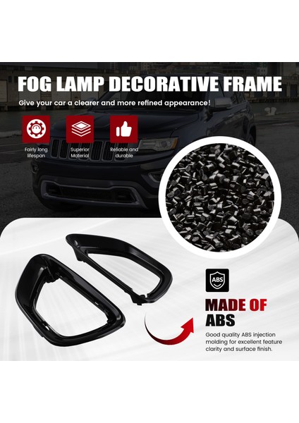 Araba Ön Sis Lambası Döşeme Çerçevesi 68143078AB 68143079AB Jeep Grand Cherokee 2014-2018 Sis Lamba Trim Çerçeveleri (Yurt Dışından) fırsatları