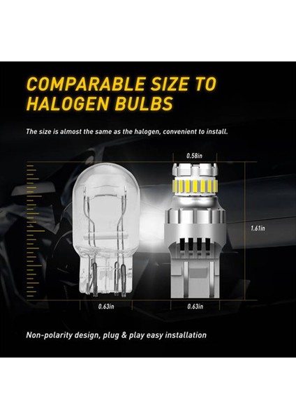 14PCS Araba T20 7440 W21W LED Canbus Ters Işıkları 7443 LED Ampul Trage Freni Sinyal Işıkları 6000K Süper Parlak Lamba (Yurt Dışından) indirimleri