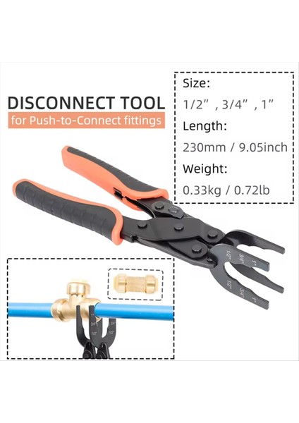 Itme Tonct To Aracın Tonct Tool, Itme Push Armatürlerini (1/2in, 3/4in, 1in), Çok Boyutlu Kaldırma Aracı Kolayca Çıkarmak Için (Yurt Dışından) fırsatları