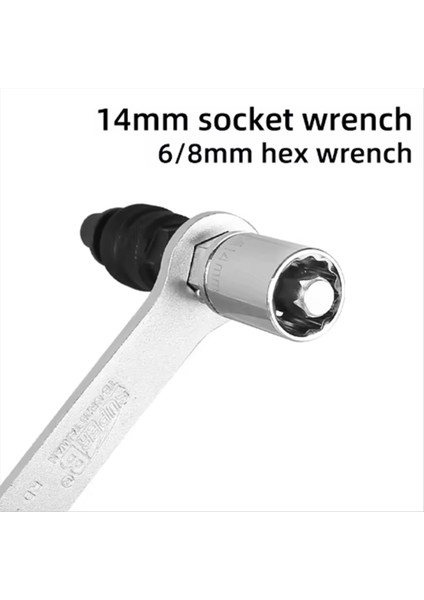 Süper B Bisiklet Çok Fonksiyonlu Krank Sökme Aracı 2 Içinde 1 Zincir Krank Anahtarı 11.8mm Iplik 6/8mm Hex TB-CR20 (Yurt Dışından) indirimleri