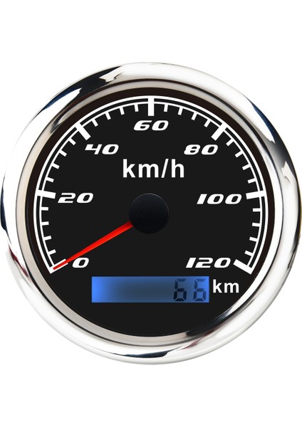 Evrensel Speedometre 12V/24V Kilometre Sayacı 85MM 120KM/S LCD Saat Metre Taşometre Deniz Otomobil Motosiklet Siyahı (Yurt Dışından)
