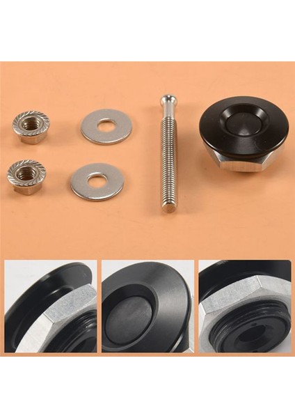 8x Push Düğmesi Hızlı Bırakma Araba Hood Bonnet-Saldırı Pim Kilidi Tampon Kipi Siyah (Yurt Dışından) fırsatları