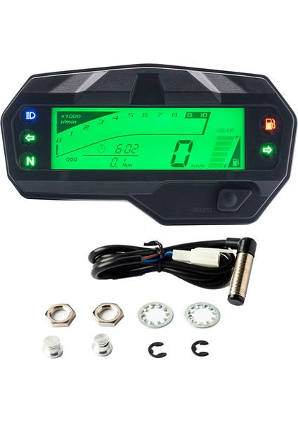 Evrensel Motosiklet LCD Dijital Metre Speedometre Yolcun Taşometre Taşometre 1000RPM Yamaha FZ16 (Yurt Dışından)