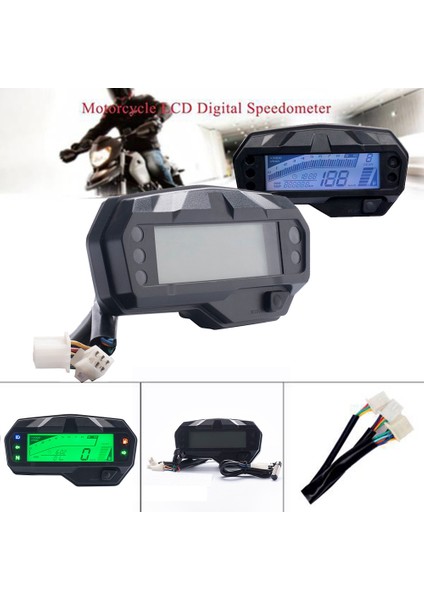Evrensel Motosiklet LCD Dijital Metre Speedometre Yolcun Taşometre Taşometre 1000RPM Yamaha FZ16 (Yurt Dışından) indirimleri