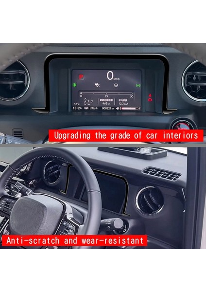 Honda N-Box 2024 Otomobil Iç Aksesuarları Için Araba Enstrüman Çerçeve Döşeme Çıkartmaları Rhd Parlak Siyah (Yurt Dışından) fırsatları