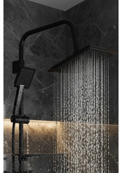 Lavabo, Mutfak, Banyo Bataryası Siyah Eviye Musluk Armatür Robot Duş Seti Batarya Duş Seti L Ragnar