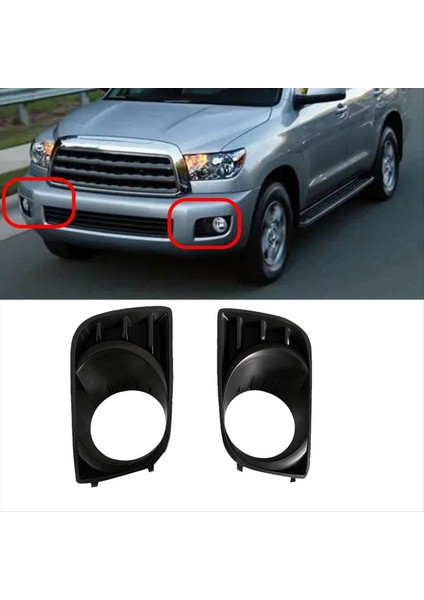 1paır Araç Ön Tampon Sis Lambası Çerçeve Kapak 81482-0C021 81481-0C021 Toyota Sequoia Için 2008-2016 Sis Işık Çerçevesi (Yurt Dışından) fırsatları