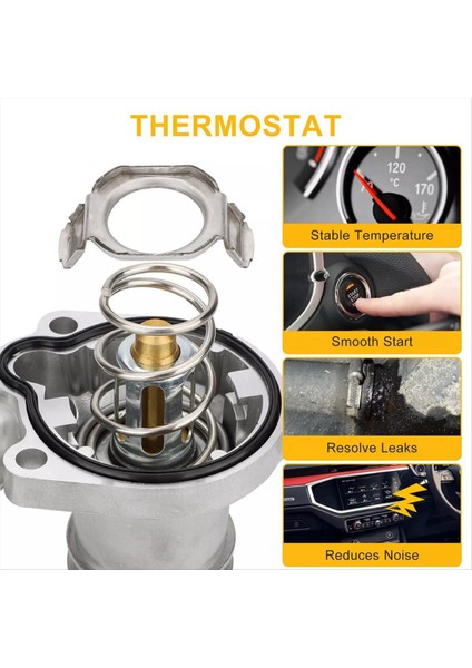 Termostat Gövde Motoru Soğutucu Çıkışı 55565336 55579010 55593034 Chevrolet Cruze Vauxhall Opel Buick Encore 1.4l (Yurt Dışından)