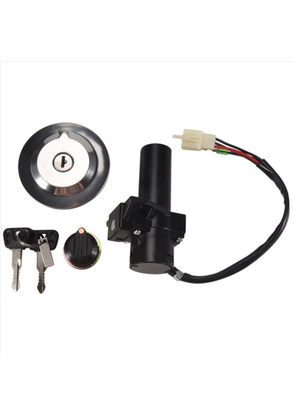 Motosiklet Elektrikli Ateşleme Anahtarı Kilit Seti Yakıt Gaz Kapağı Koltuk Kilidi Anahtarı Yamaha YBR125 Ybr 125 2007-2014 (Yurt Dışından)