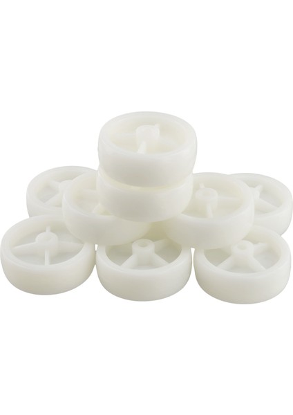 3 Inç Tek Tekerleksi Açık Beyaz Pp Plastik Çaplı Küçük 72MM Pürüzsüz Parça Katlanır Yatak Kasnağı 10 Adet (Yurt Dışından) modelleri