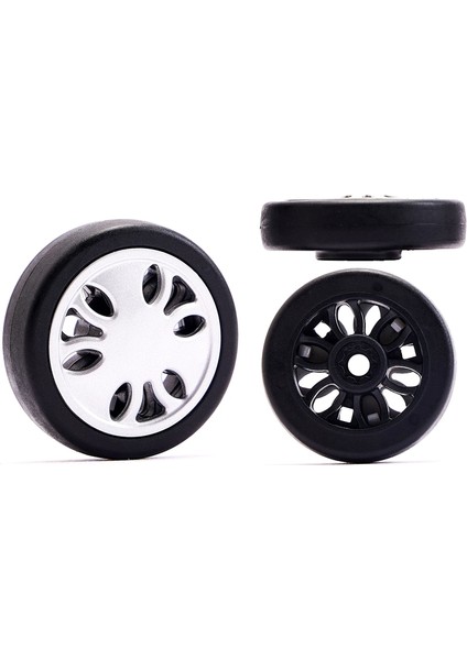 2x Bagaj Aksesuarları Tekerlekler Uçak Bavul Kasnak Silindirleri Sessiz Tekerlek Giyim Dayanıklı Parçalar Onarımı 50X12MM (Yurt Dışından)