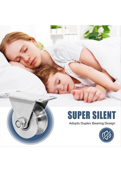 U Groove Kasnağı, Paslanmaz Çelik Bloklar 2 Paket Süper Sessizlik Döndürme Groove Tekerlek Kasnakları, Dıy Gym Ekipmanı Kullanımı Için (Yurt Dışından) indirimleri