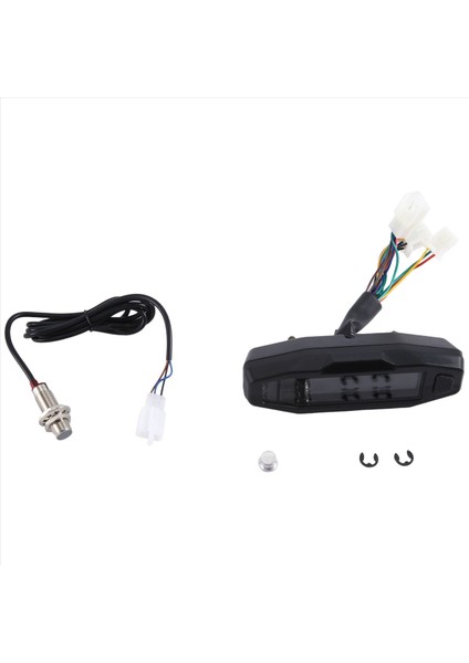 Evrensel Motosiklet Speedometre Takometre Yağ Göstergesi Hd Ekran Dijital Sayacı Gösterge Kümesi Dönüş Sinyal Işığı (B) (Yurt Dışından)