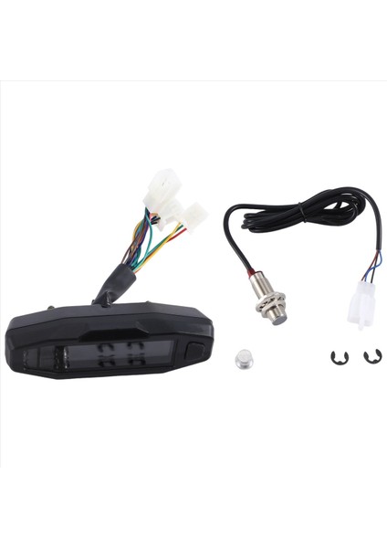 Evrensel Motosiklet Speedometre Takometre Yağ Göstergesi Hd Ekran Dijital Sayacı Gösterge Kümesi Dönüş Sinyal Işığı (B) (Yurt Dışından) fiyatları