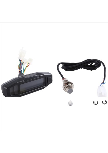 Evrensel Motosiklet Speedometre Takometre Yağ Göstergesi Hd Ekran Dijital Sayacı Gösterge Kümesi Dönüş Sinyal Işığı (B) (Yurt Dışından) modelleri