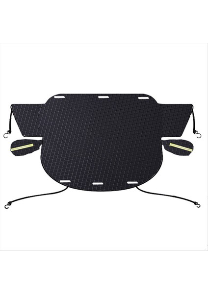 Araba Ön Cam Kar Örtüsü Buz ve Kar, Manyetik Kenarlara Sahip Kış Araba Kar Örtüsü ve Rüzgar Geçirmez Dokuma Kayışları (Yurt Dışından)