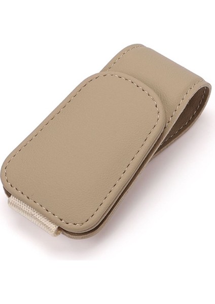 Araba Için Manyetik Deri Güneş Gözlüğü Tutucu, Araba Vizörü Için Güneş Gözlüğü Klibi, Otomatik Iç Aksesuarlar Evrensel (Bej) (Yurt Dışından)