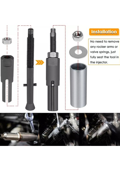 6778 &amp; 6779 Enjektör Çekme Aracı + 7222 Enjektör Tüpü Çıkma/montaj Kiti Gm Duramax 6.6l Motor J-44639, J-4659 (Yurt Dışından) fırsatları