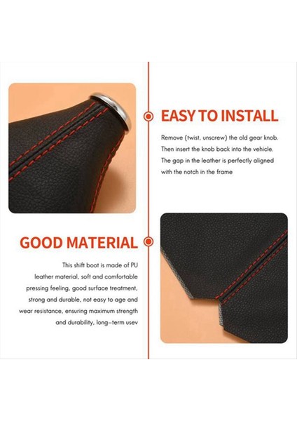 2pcs Evrensel Otomatik Manuel Dişli Vites Değiştirme Knob Boot Toz-Kapak Yürüyüşü Kapak Dişli Vites Değiştirici Boot Vites Düğmesi Gaiter Boot (Yurt Dışından) fırsatları