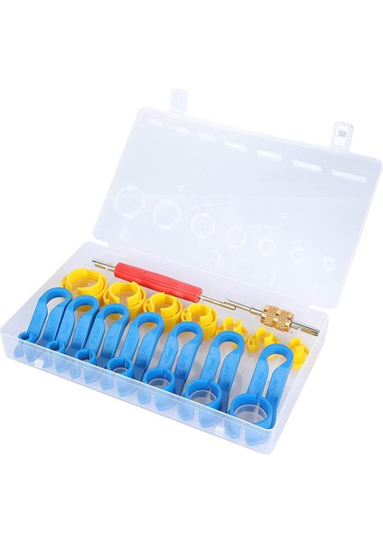 16PCS Araç Klima Yağ Boru Kapatıcı Yakıt Hattı Bağlantı Kesme Aracı Kiti Klima Onarım Kiti (Yurt Dışından)
