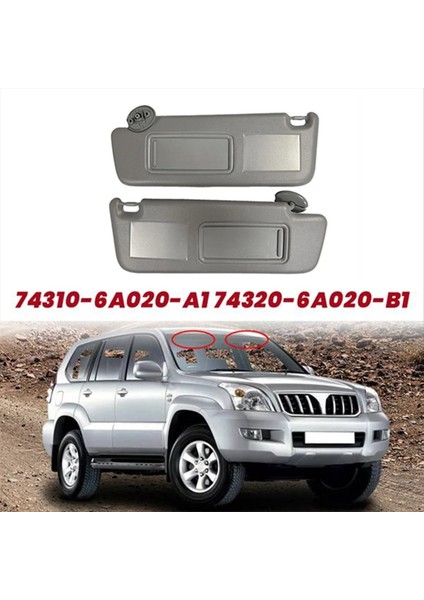Toyota Prado 120 Serisi 02-09 74320-6A020-B1 74320-60850-B1 L Için Vanity Ayna Ayna Aynası LED Lamba (Yurt Dışından) modelleri