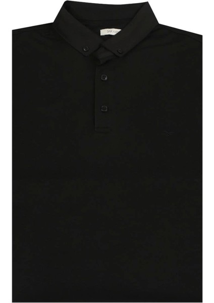 Siyah Slim Fit Düğmeli Polo Yaka T-Shirt fırsatları