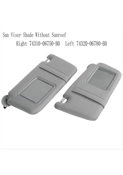 Toyota Camry 2007-2011 Için Sunroof Olmadan Araba Güneşi Vizörü Gölgesi Sol 74320-06780-B0 (Yurt Dışından) fırsatları