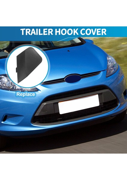 Araba Otomatik Ön Tampon Çekme Çekme Göz Kancası Kapak Kapağı Ford Fiesta Mk7 2008-2016 8A6117A989AB Siyah Plastik (Yurt Dışından) modelleri