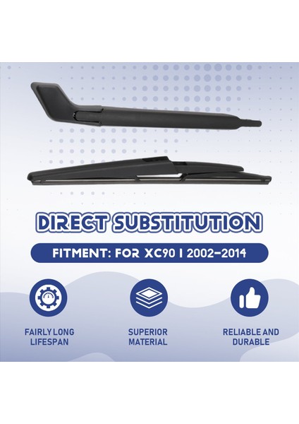 Arka Ön Cam Silecek Kolu ve Silecek Bıçağı Set 8659502 30649040 Volvo XC90 I 2002-2014 (Yurt Dışından) fırsatları