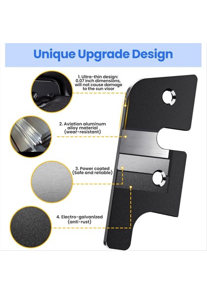 Sun Visor Onarım Kiti, Sun Visor Klipleri Jeep Wrangler Jk 2018/WRANGLER 2018-2023/GLADYATÖR 2020-2023 (Yurt Dışından) fırsatları