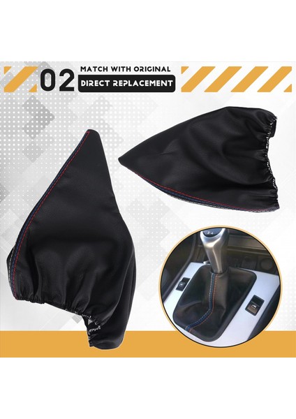 2 Pcs/set Yeni Araba Vites Çubuğu El Freni Deri Yürüyüşçü Önyükleme Kapağı Kasa Dişli Vites Yırtığı Bmw 3 Serisi E36 E46 M3 (Yurt Dışından) indirimleri