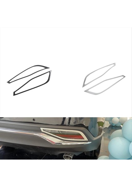 Araba Arka Sis Lambası Kapağı Trim Sisli Çerçeve Çerçeve Dekorasyon Çerçevesi Toyota Harrier 2022-2024 Gümüş (Yurt Dışından) indirimleri