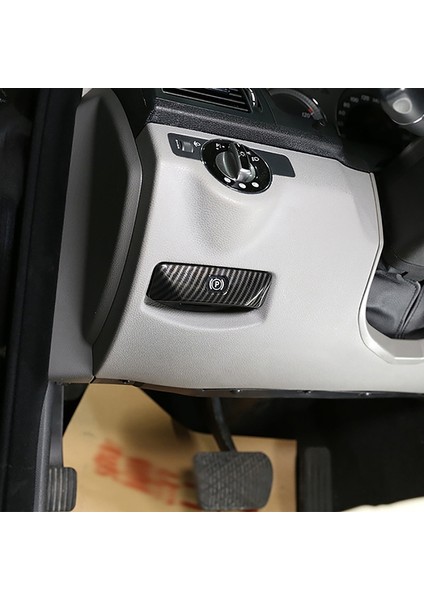 Araç Karbon Fiber Eletronik Park Freni Düğmesi Çerçeve Kapak Trim Mercedes Benz C Glk E Sınıfı W204 X204 W212 (Yurt Dışından) modelleri