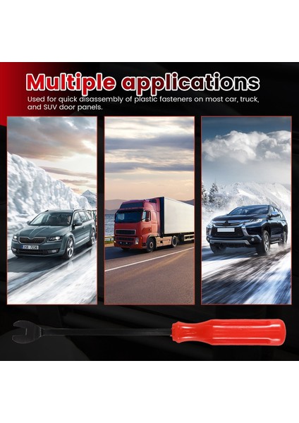 Araba Kapı Iç Döşeme Klipsli Panel Döşeme Bağlantı Kipi Çıkartma Aracı Tornavida Tırnak Çekme 6 Inç Kırmızı (Yurt Dışından) indirimleri