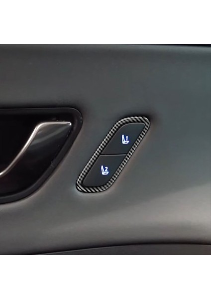 Araba Koltuğu Bellek Ayarlama Düğmesi Döşeme Çerçevesi Hyundai Kona 2024 Araç Iç Aksesuarları Karbon Fiber Desen (Yurt Dışından) indirimleri