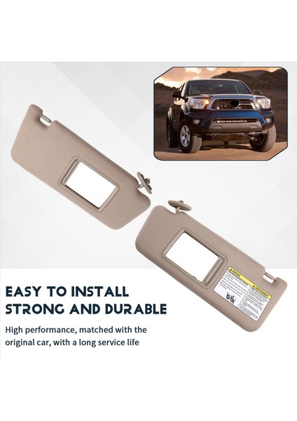 Toyota Tacoma Için Araba Sun Visor Iç Güneşlik 2005-2012 74320-35C10-B0 74310-35C10-B0 Bej (Yurt Dışından) indirimleri
