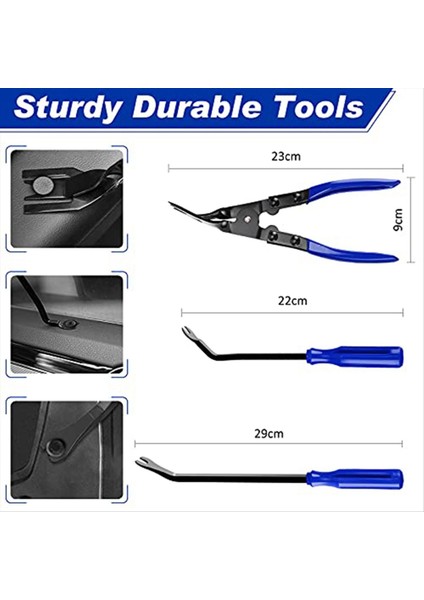 19 Adet Trim Çıkarma Aracı, Otomatik Klips Pensesi Bağlantı Elemanı Terminal Sökücü Seti, Araba Paneli/çizgi Mavisi Için Plastik Ampul Alet Kiti (Yurt Dışından) indirimleri
